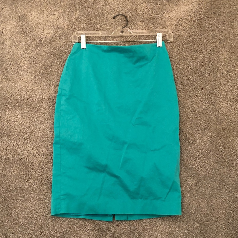 Ann Taylor teal pencil skirt